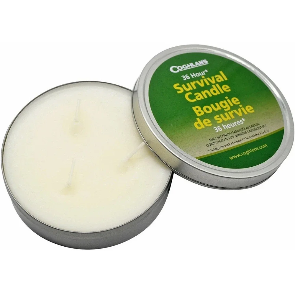 Coghlan's Survival Candle with‎ 3 Wicks Burns 36 Hours Includes Matches